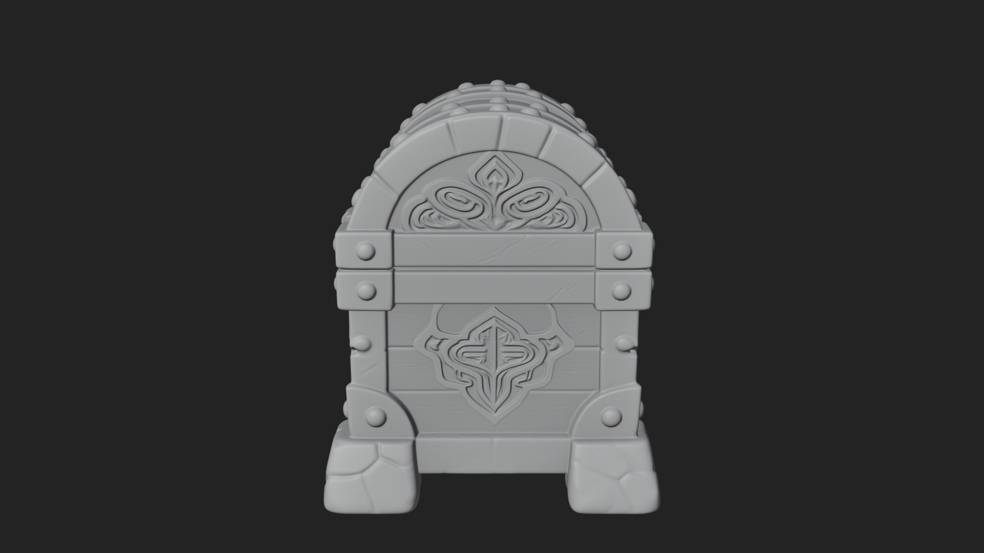Carved Treasure Chest Model Design 12 3D Print Model 3D Model