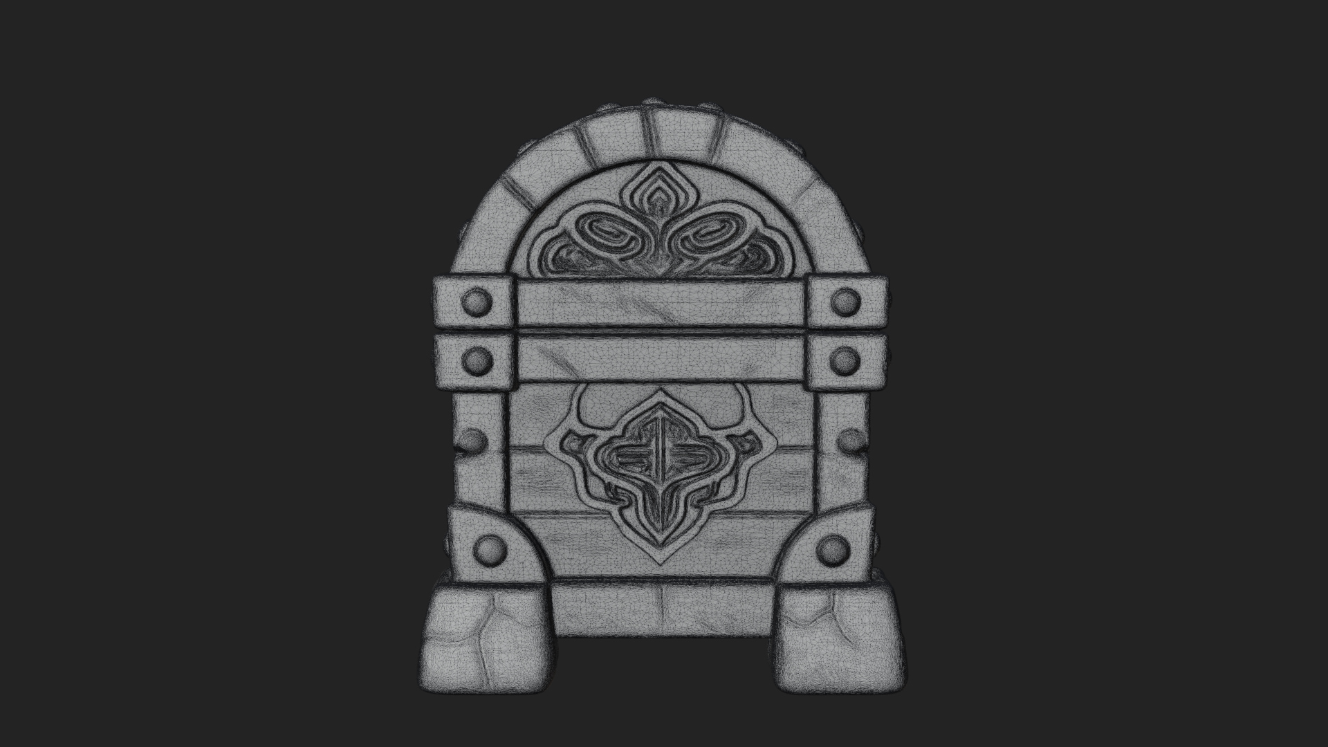 Carved Treasure Chest Model Design 12 3D Print Model 3D Model