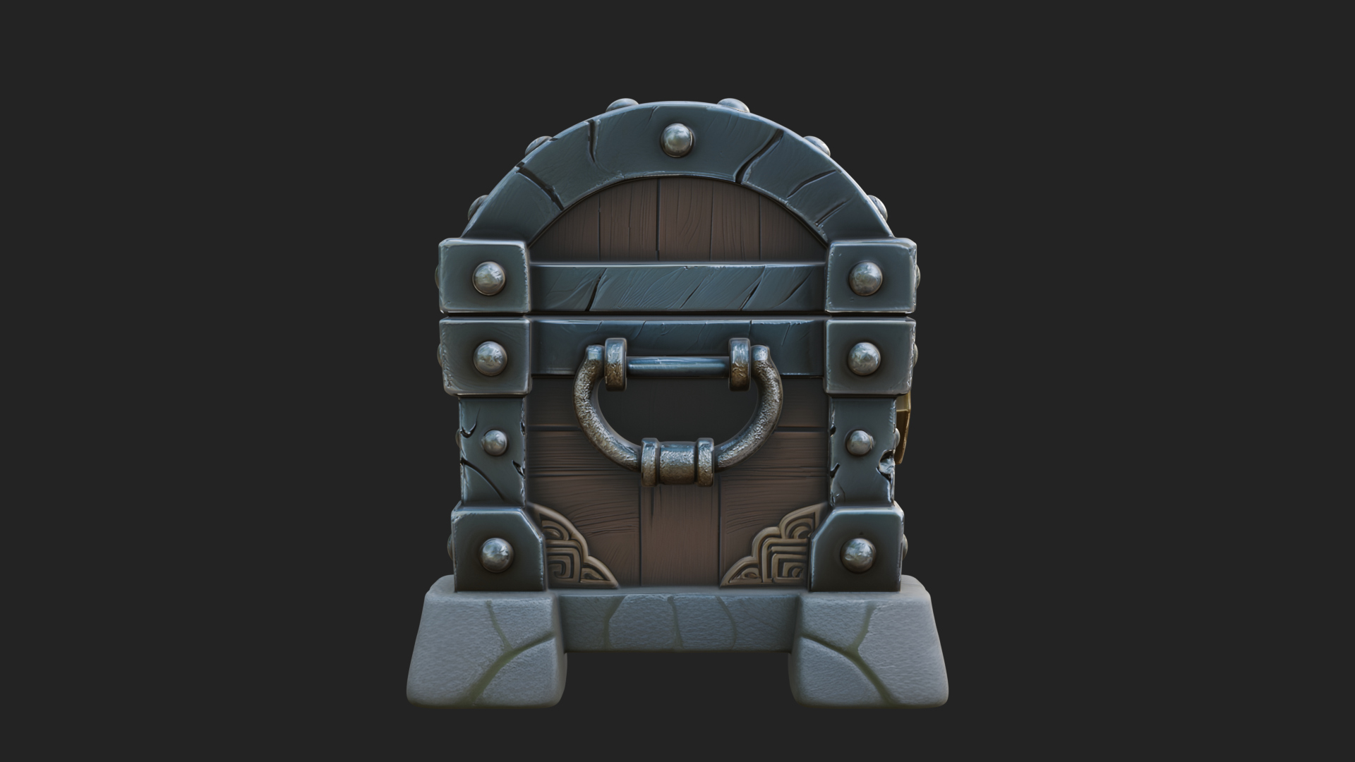 Carved Treasure Chest Model Design 13 3D Print Model 3D Model