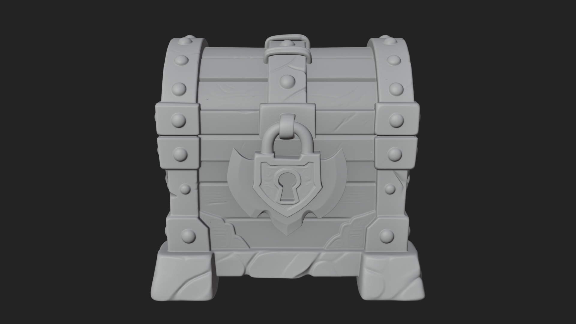 Carved Treasure Chest Model Design 13 3D Print Model 3D Model