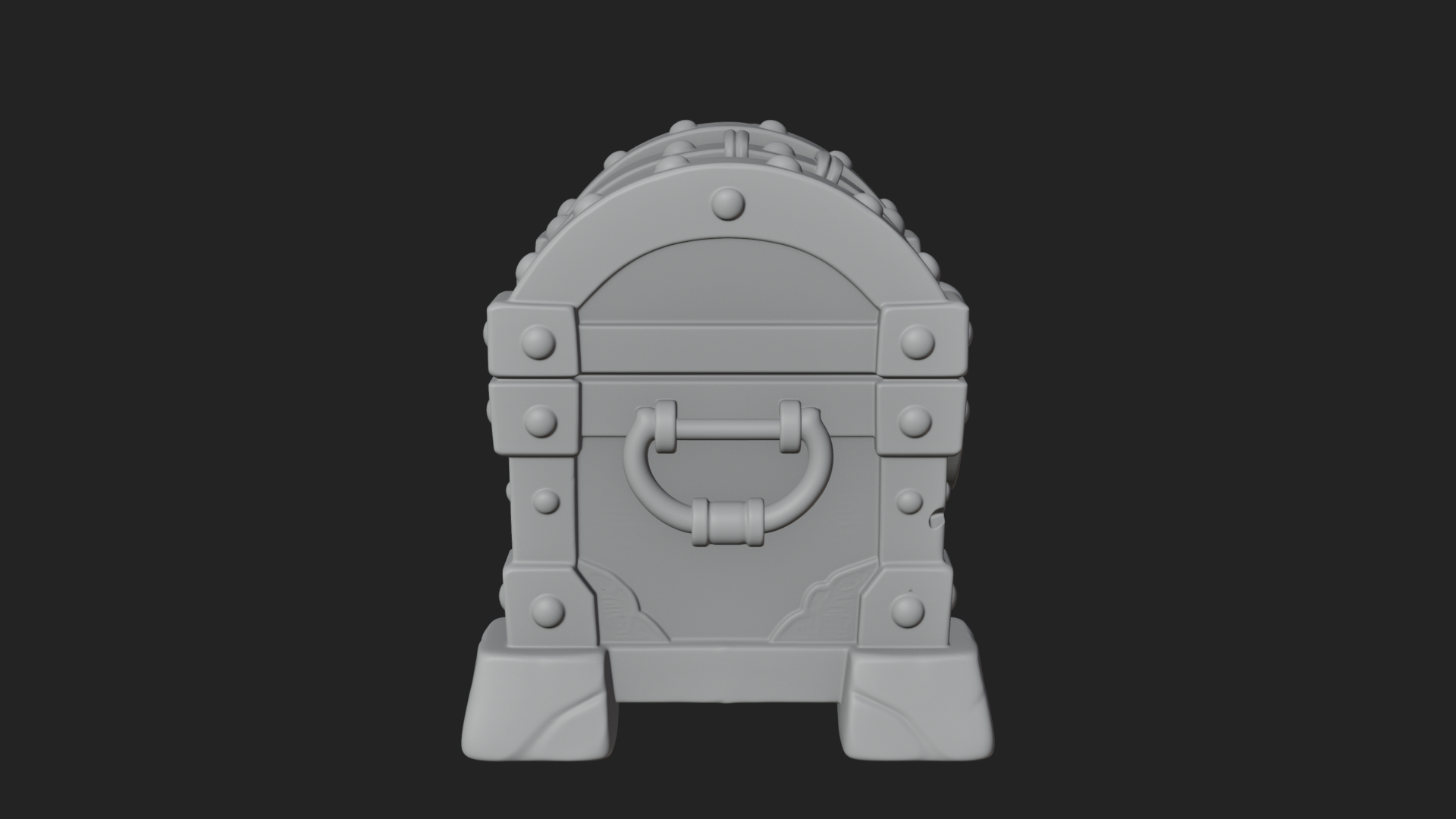 Carved Treasure Chest Model Design 13 3D Print Model 3D Model