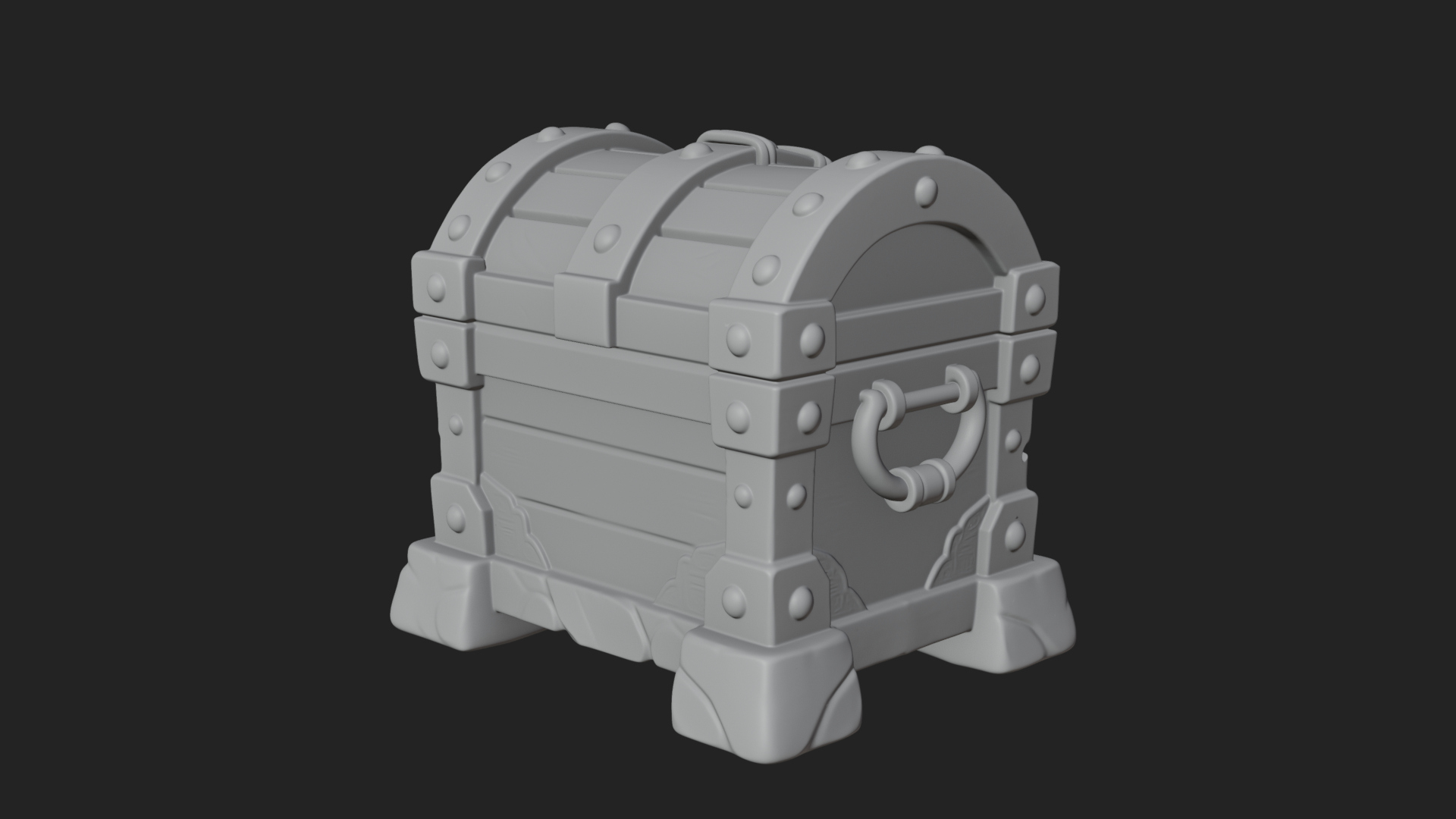 Carved Treasure Chest Model Design 13 3D Print Model 3D Model