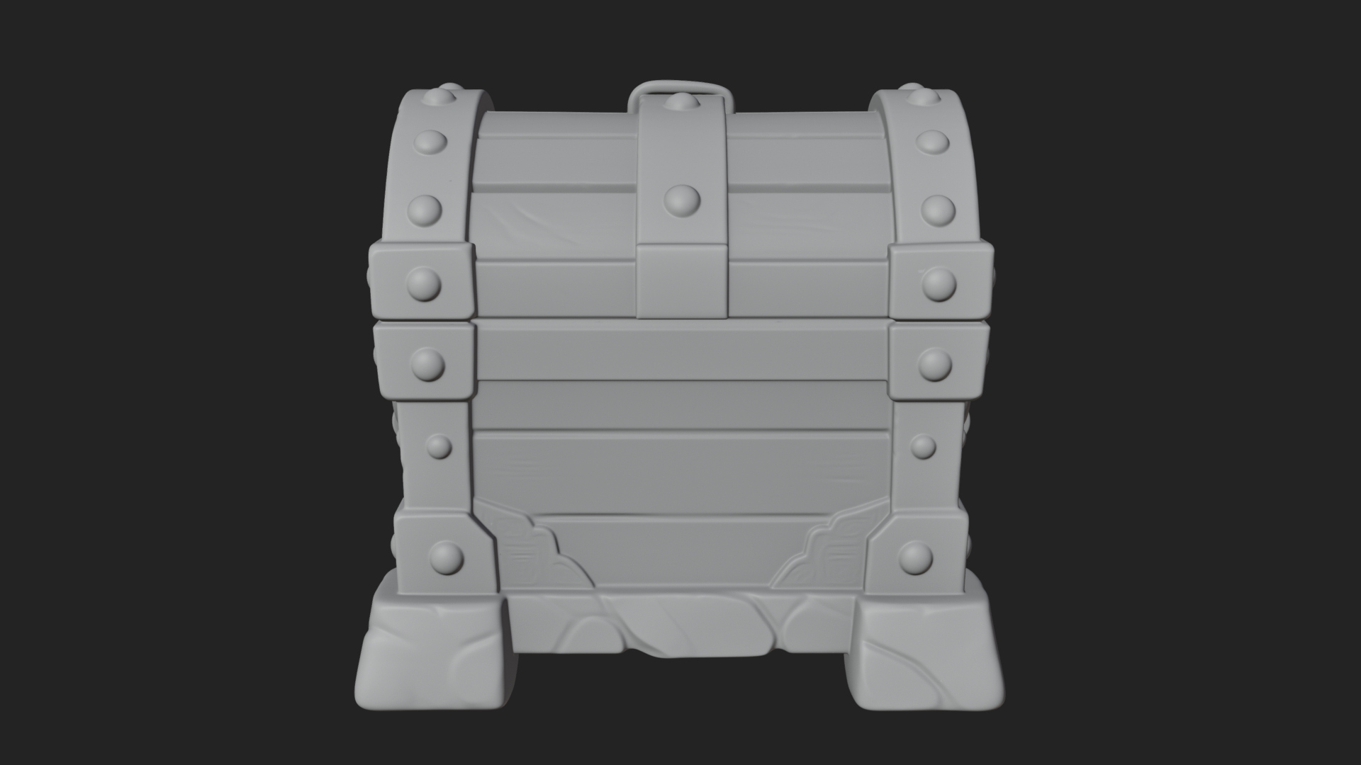 Carved Treasure Chest Model Design 13 3D Print Model 3D Model