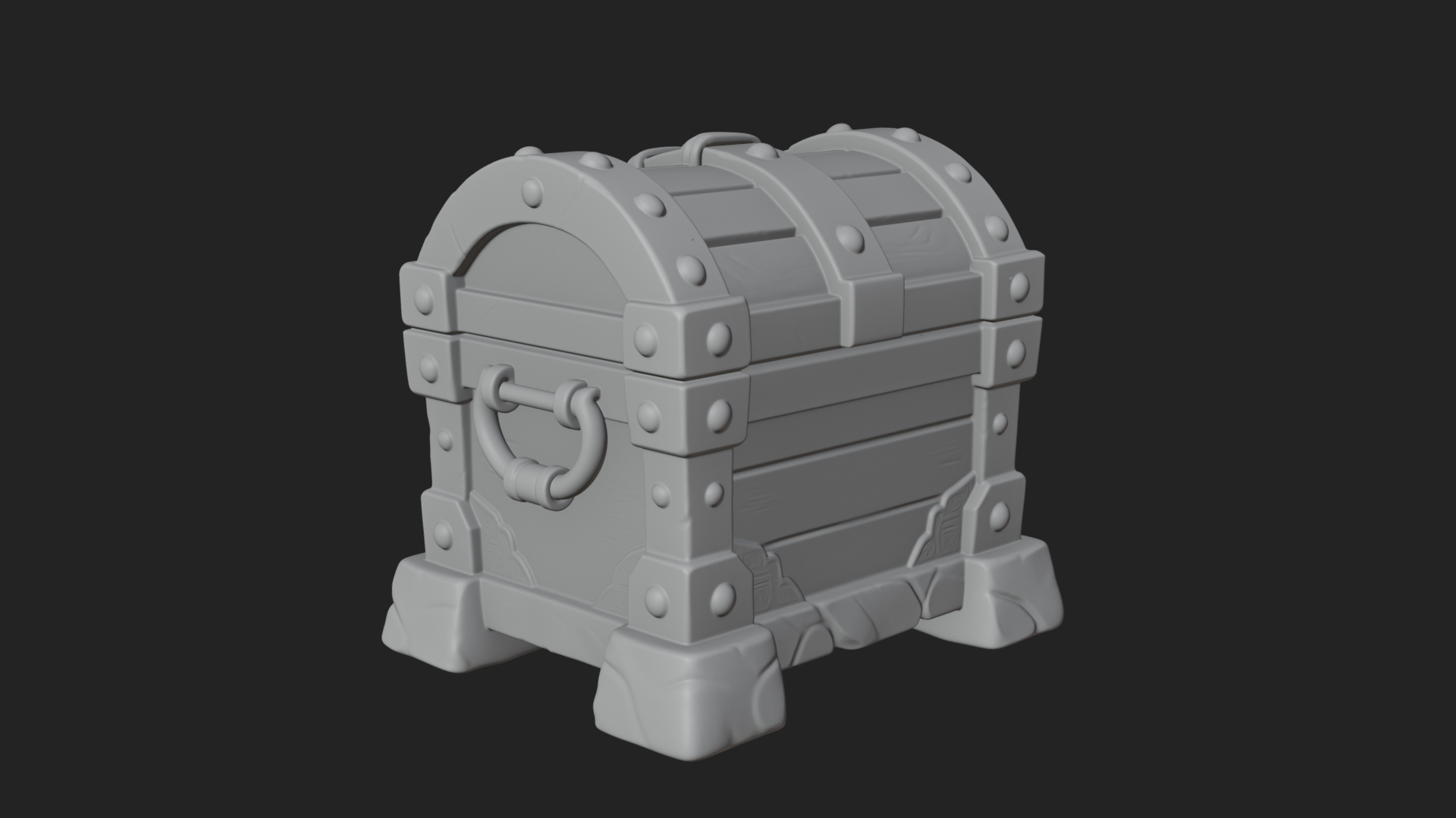Carved Treasure Chest Model Design 13 3D Print Model 3D Model