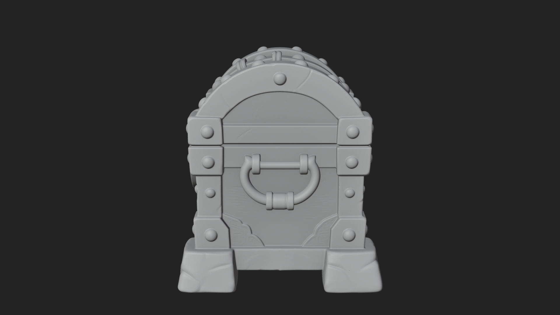 Carved Treasure Chest Model Design 13 3D Print Model 3D Model