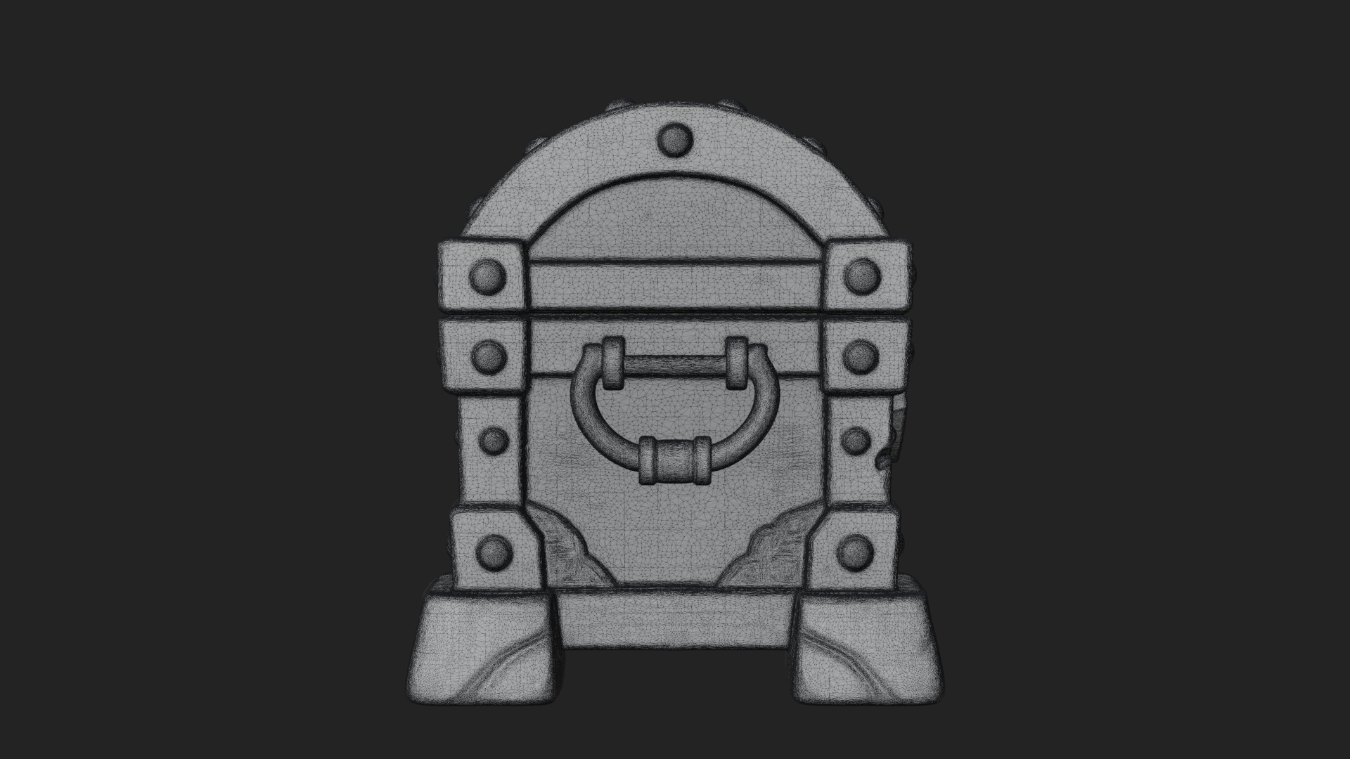 Carved Treasure Chest Model Design 13 3D Print Model 3D Model