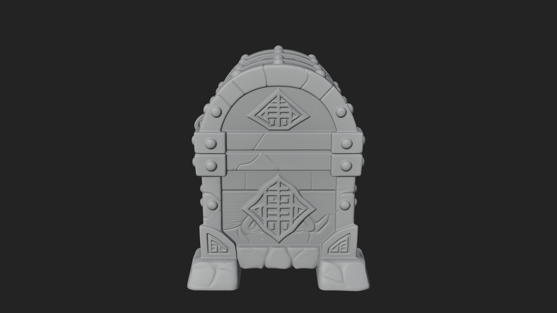 Carved Treasure Chest Model Design 14 3D Print Model 3D Model