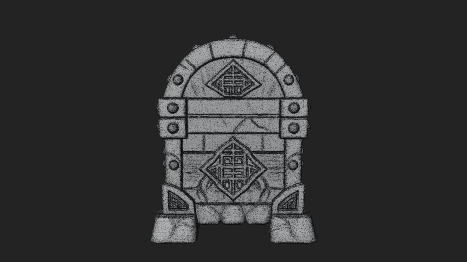 Carved Treasure Chest Model Design 14 3D Print Model 3D Model