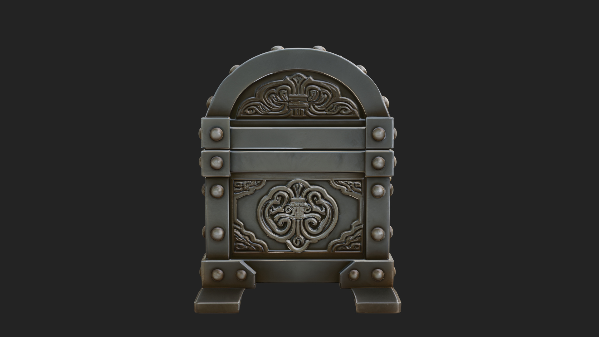 Carved Treasure Chest Model Design 15 3D Print Model 3D Model
