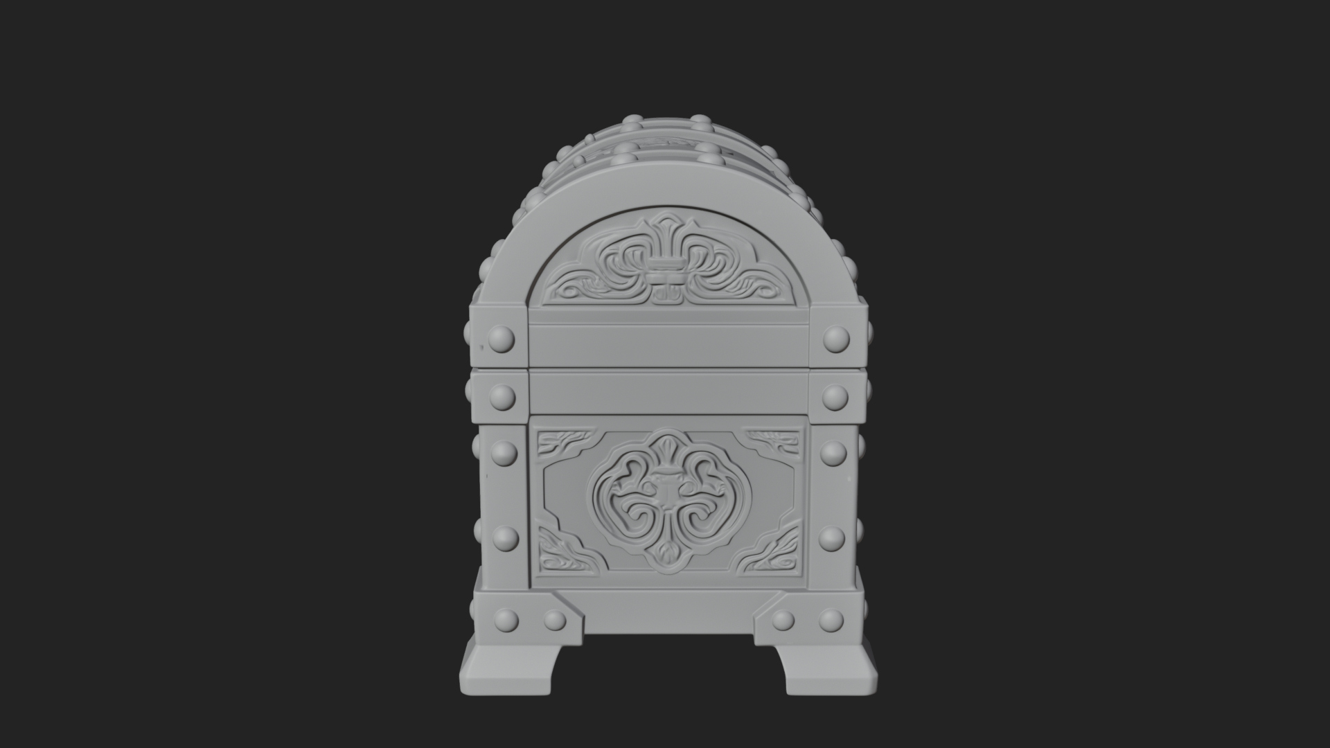Carved Treasure Chest Model Design 15 3D Print Model 3D Model