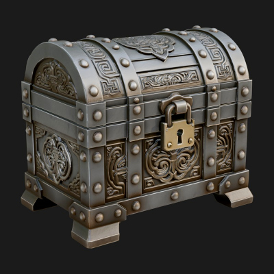 Carved Treasure Chest Model Design 15 3D Print Model