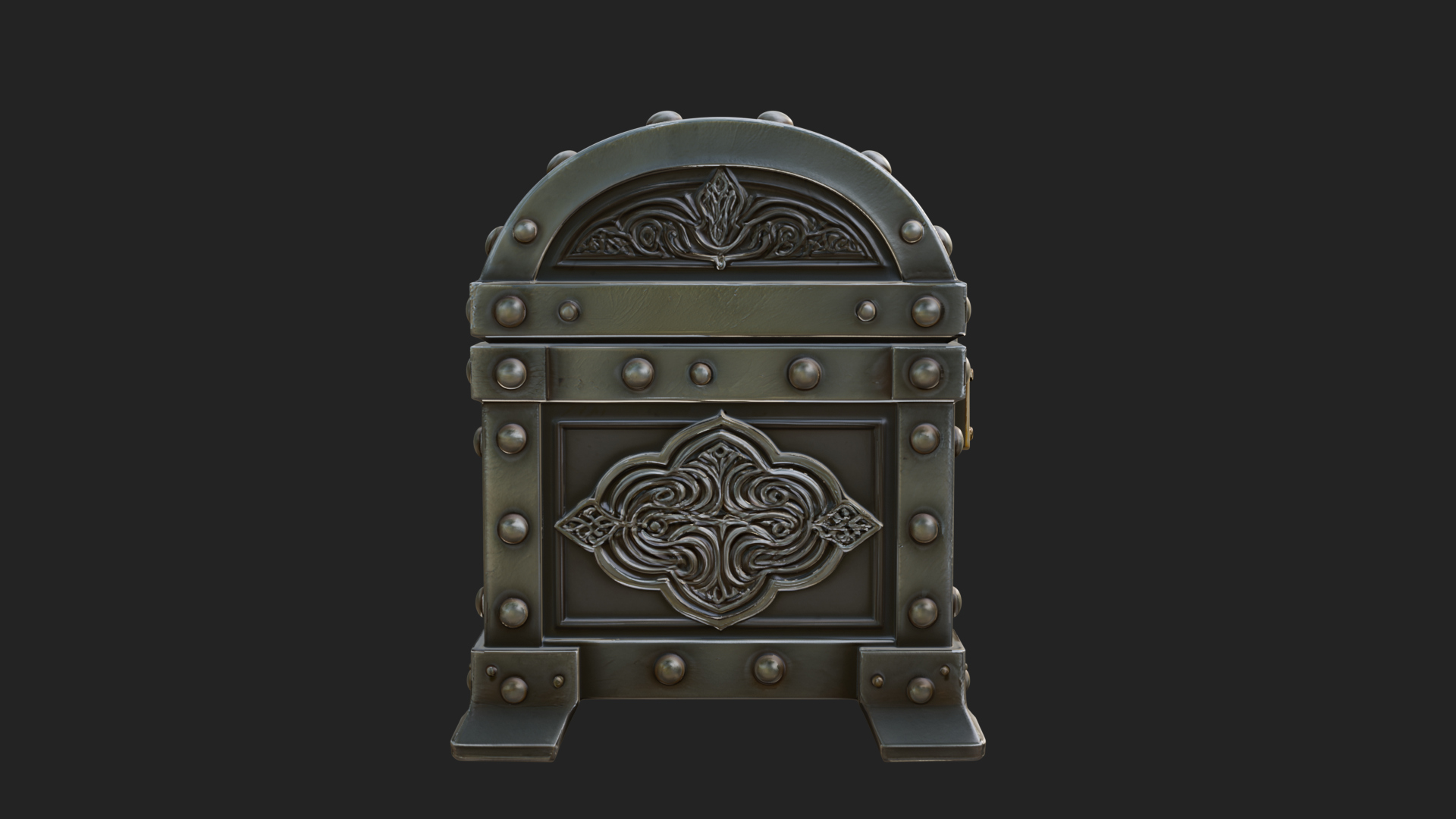 Carved Treasure Chest Model Design 17 3D Print Model 3D Model