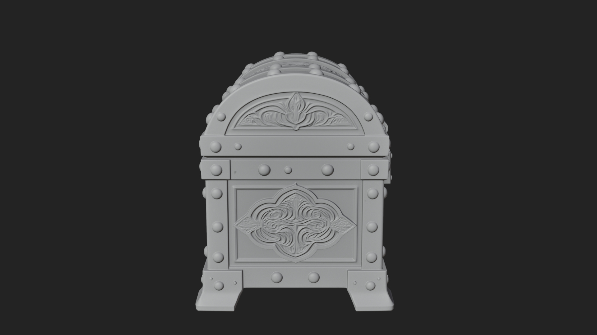 Carved Treasure Chest Model Design 17 3D Print Model 3D Model