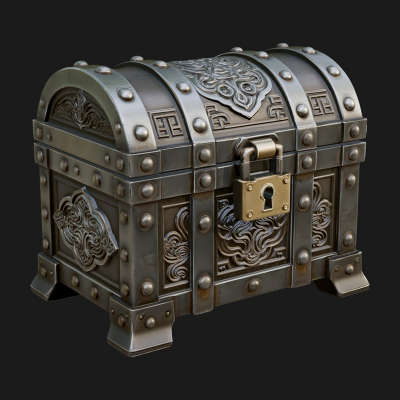 Carved Treasure Chest Model Design 17 3D Print Model