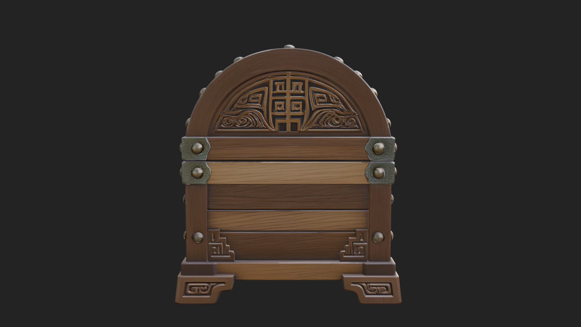 Carved Treasure Chest Model Design 19 3D Print Model 3D Model