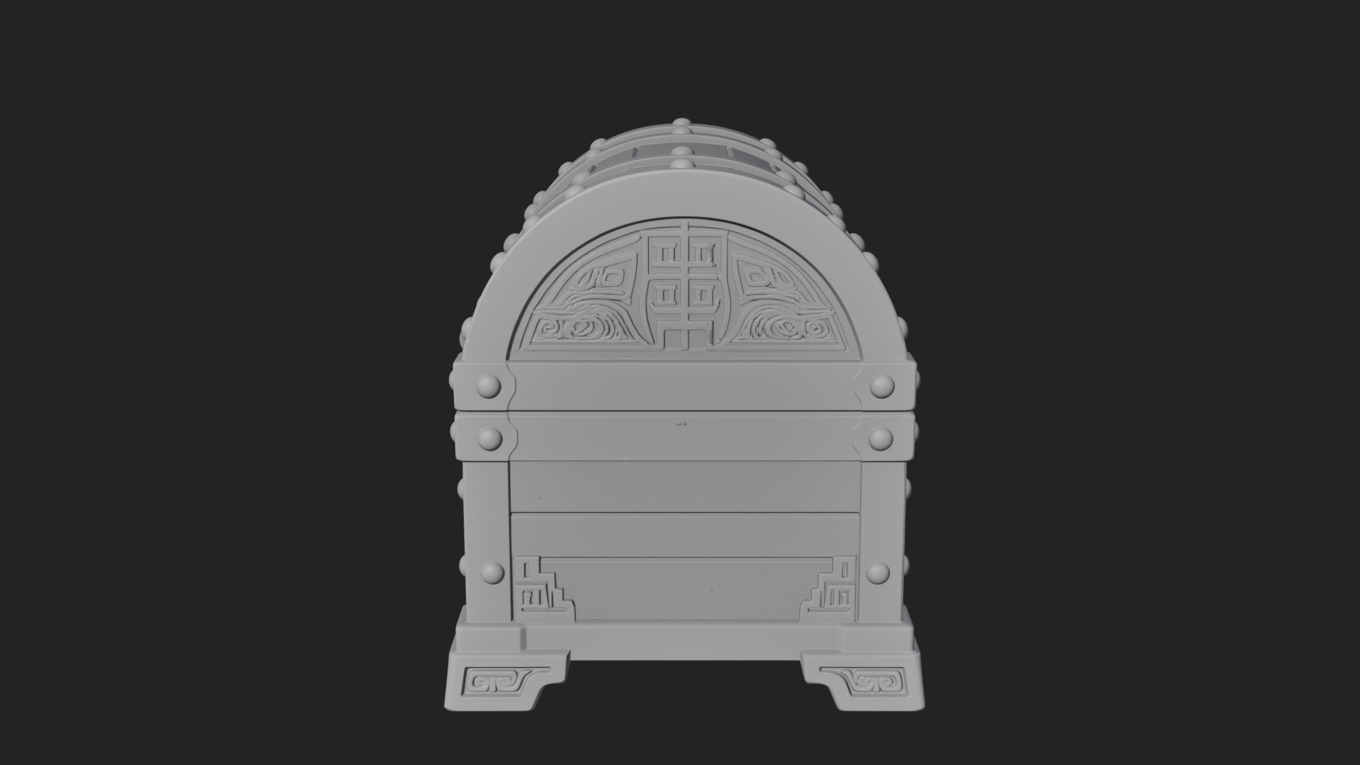 Carved Treasure Chest Model Design 19 3D Print Model 3D Model