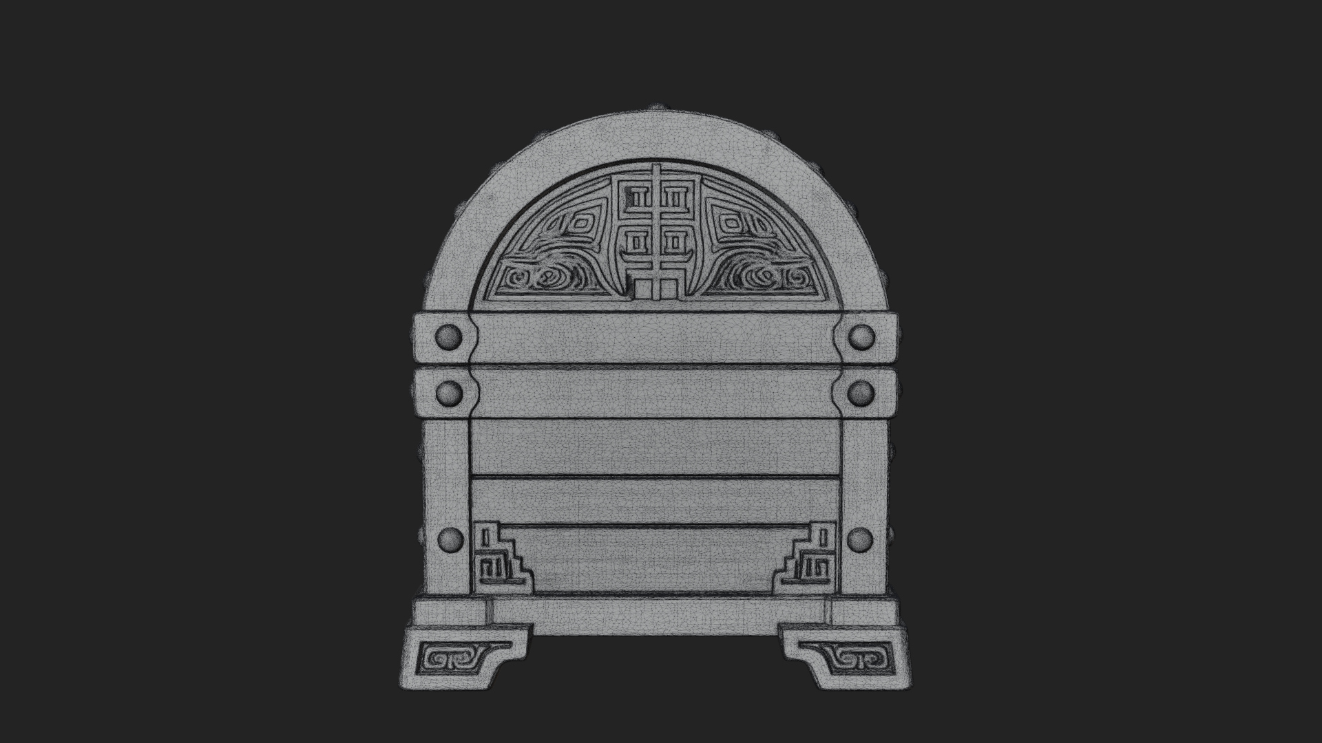 Carved Treasure Chest Model Design 19 3D Print Model 3D Model