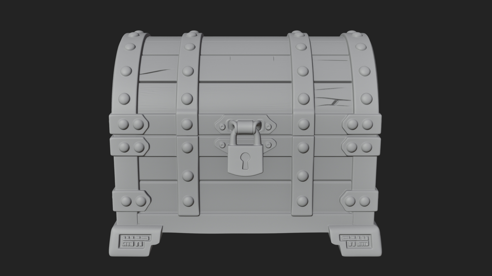 Carved Treasure Chest Model Design 20 3D Print Model 3D Model