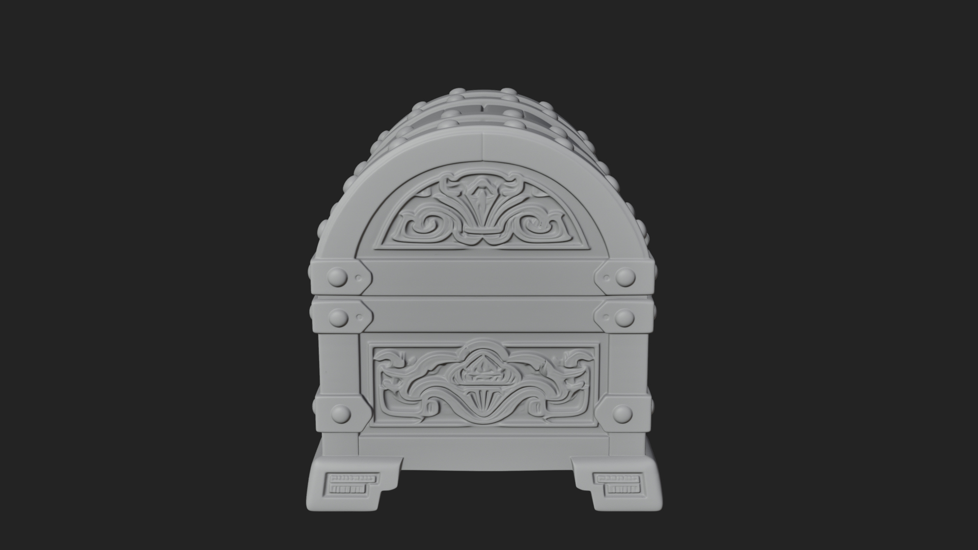 Carved Treasure Chest Model Design 20 3D Print Model 3D Model