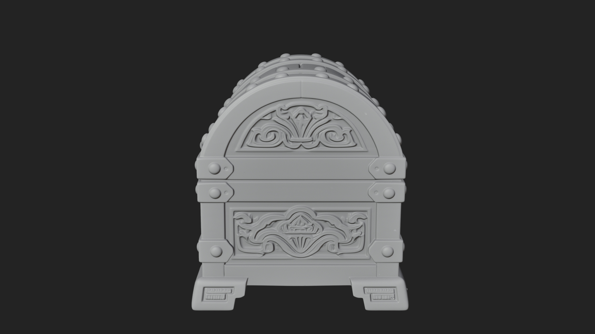 Carved Treasure Chest Model Design 20 3D Print Model 3D Model