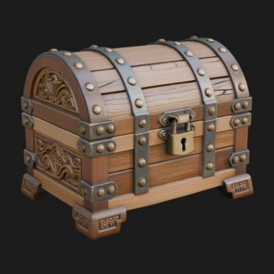Carved Treasure Chest Model Design 20 3D Print Model