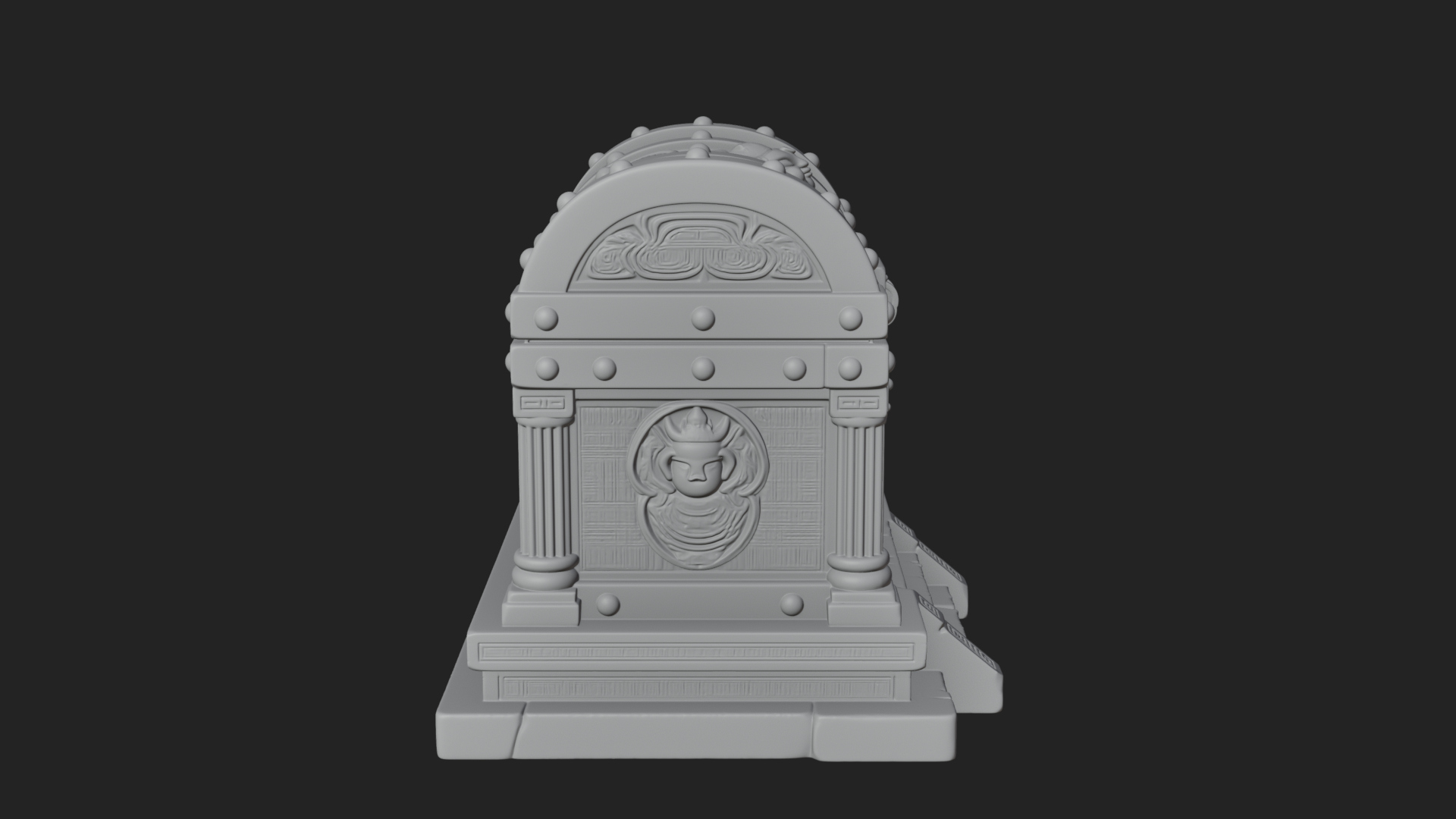 Carved Treasure Chest Model Design 3 3D Print Model 3D Model