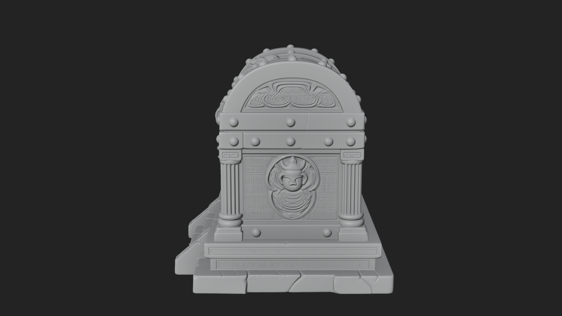 Carved Treasure Chest Model Design 3 3D Print Model 3D Model