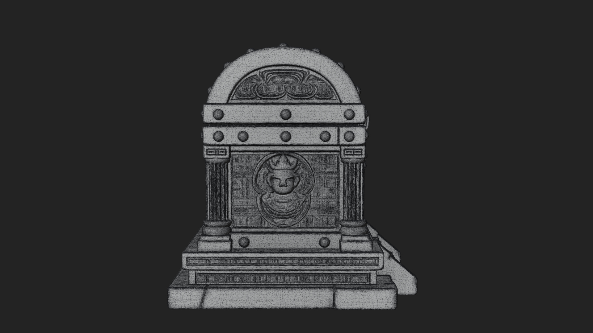 Carved Treasure Chest Model Design 3 3D Print Model 3D Model