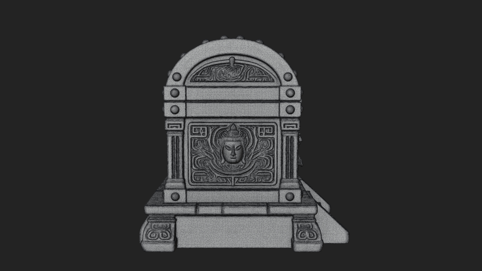 Carved Treasure Chest Model Design 5 3D Print Model 3D Model