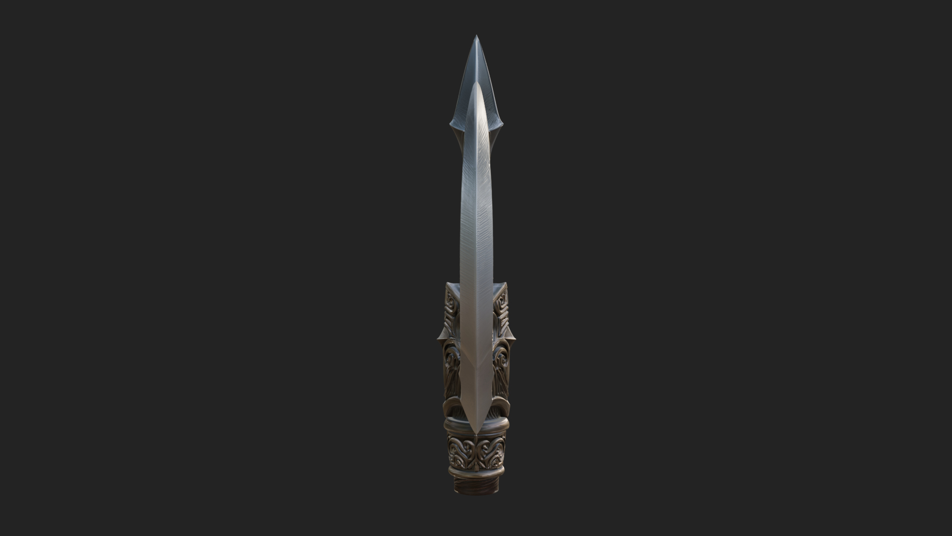 Carved Trident Spear Model Design 2 3D Print Model 3D Model