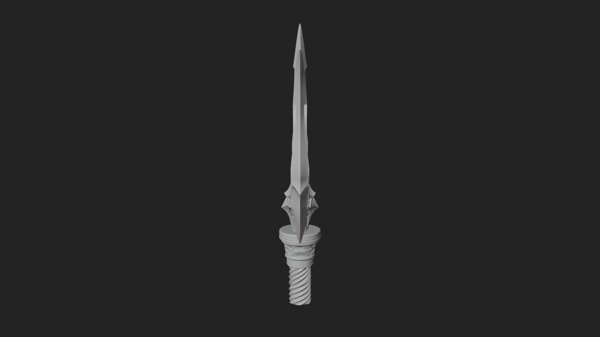 Carved Trident Spear Model Design 3 3D Print Model 3D Model