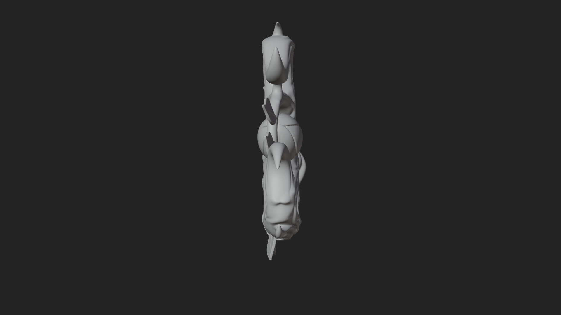 Carved Vine Branch Staff Model Design 2 3D Print Model 3D Model