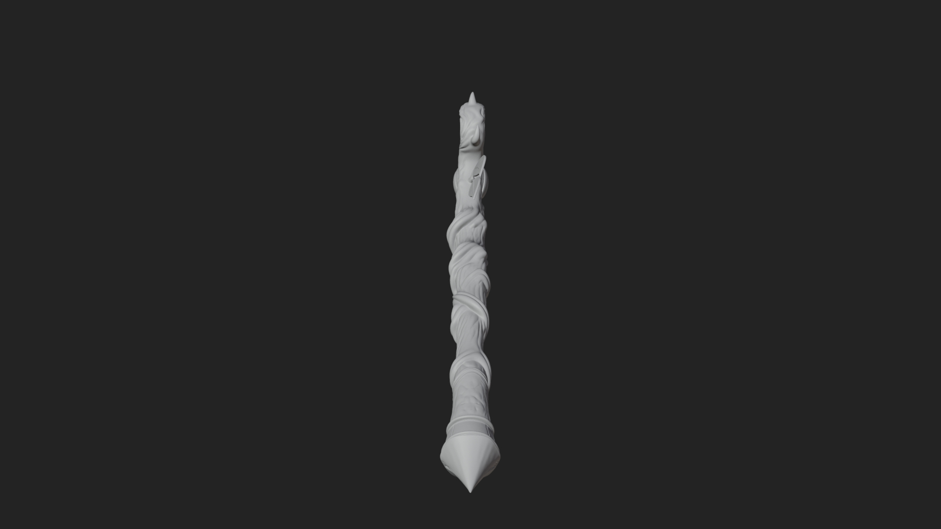 Carved Vine Branch Staff Model Design 2 3D Print Model 3D Model