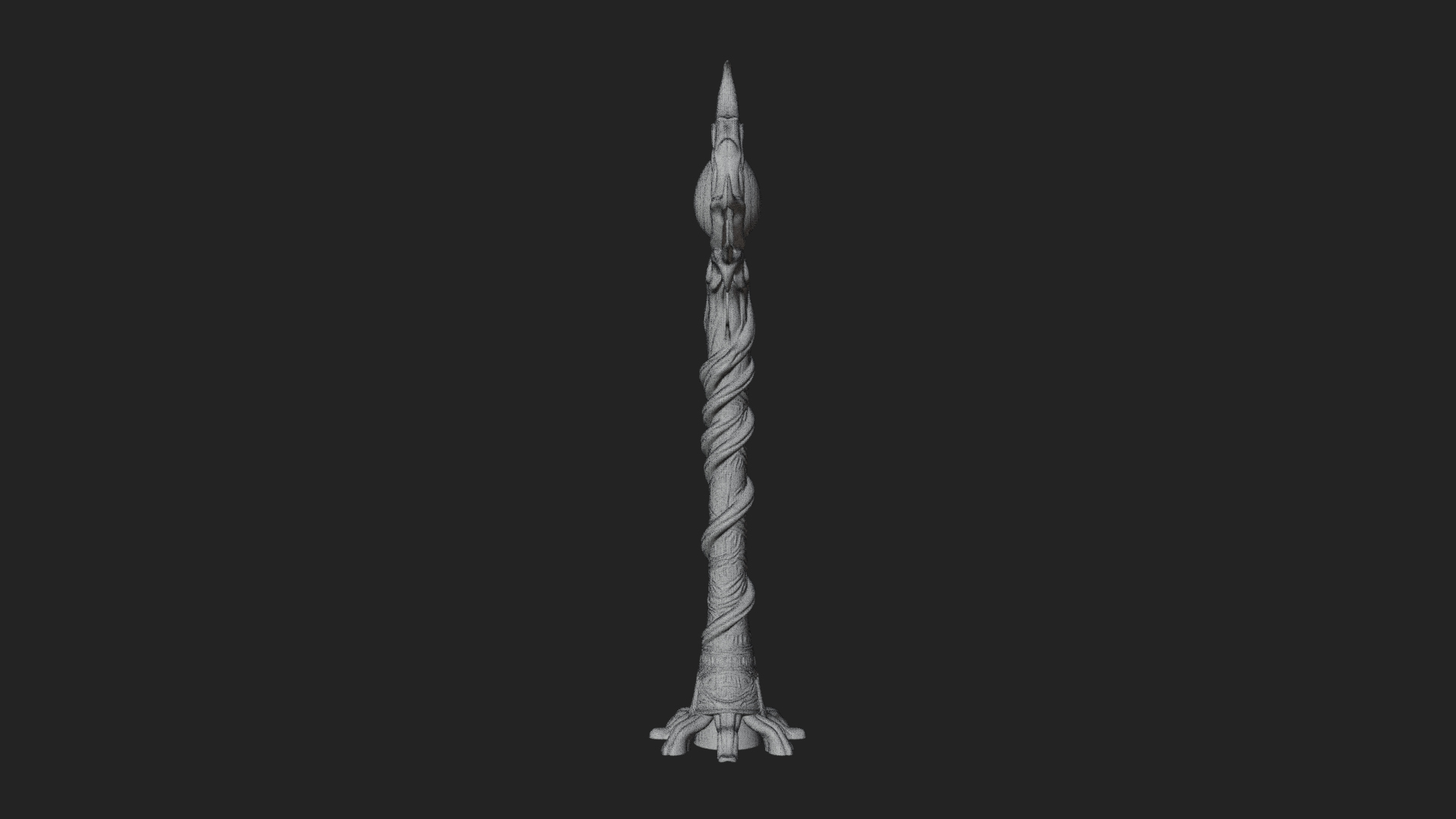 Carved Vine Branch Staff Model Design 3 3D Print Model 3D Model