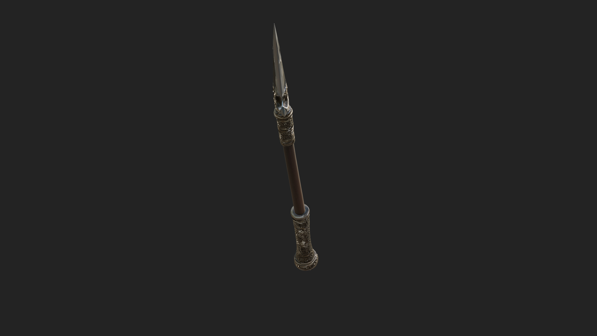 Carved War Spear Model Design 3 3D Print Model 3D Model