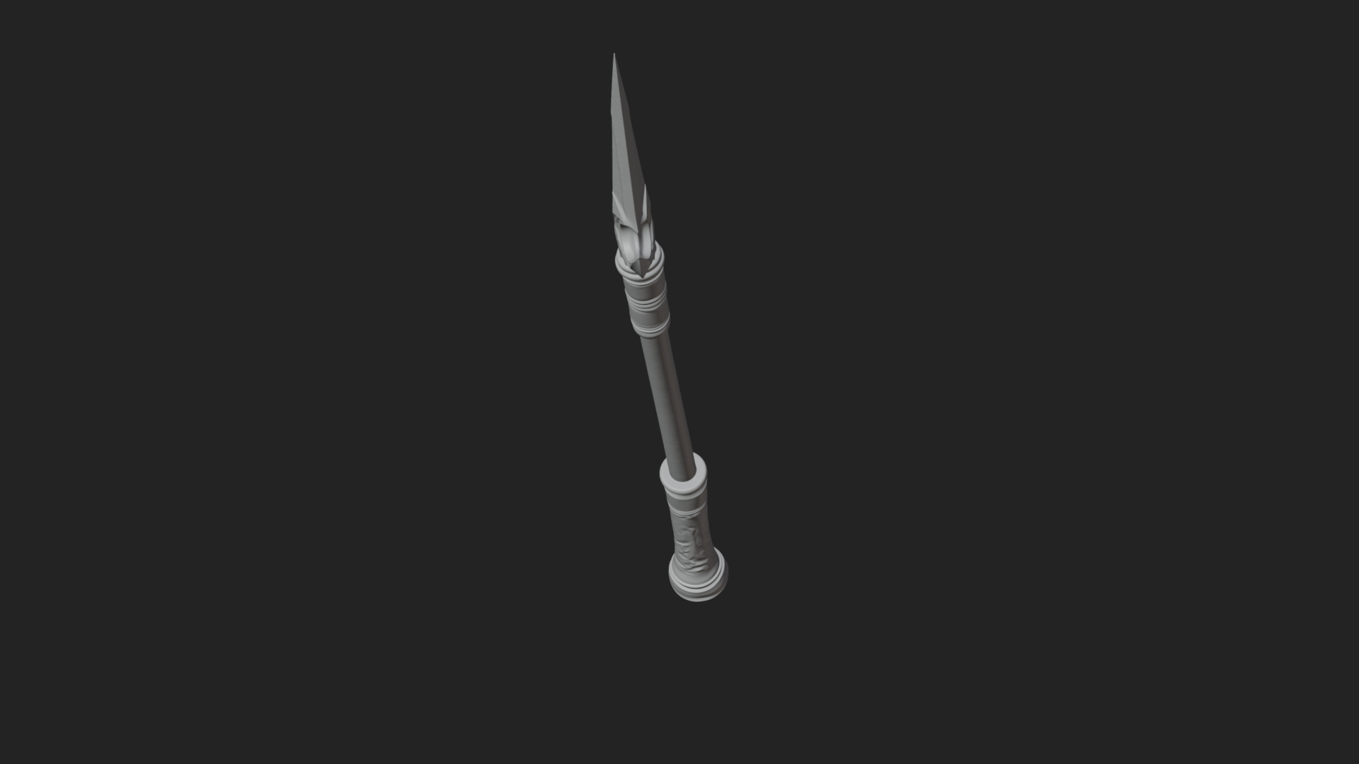 Carved War Spear Model Design 3 3D Print Model 3D Model
