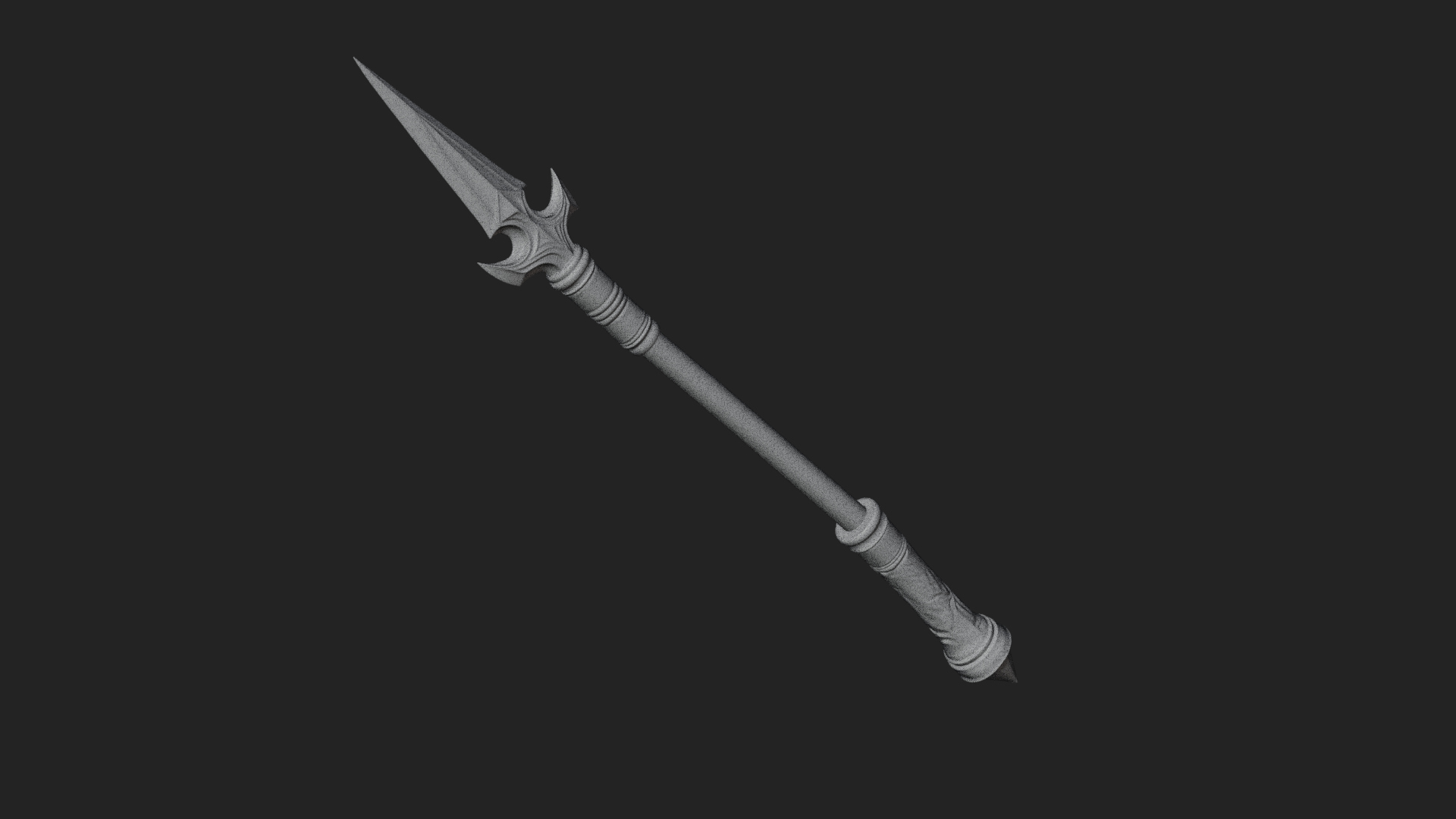 Carved War Spear Model Design 3 3D Print Model 3D Model