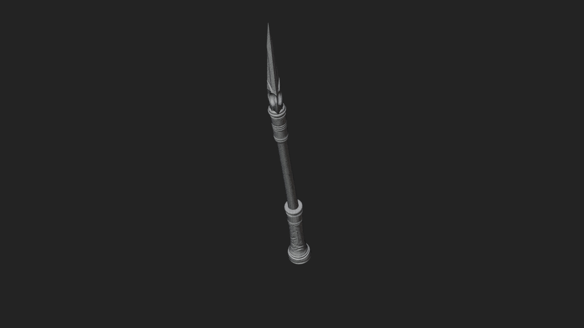 Carved War Spear Model Design 3 3D Print Model 3D Model