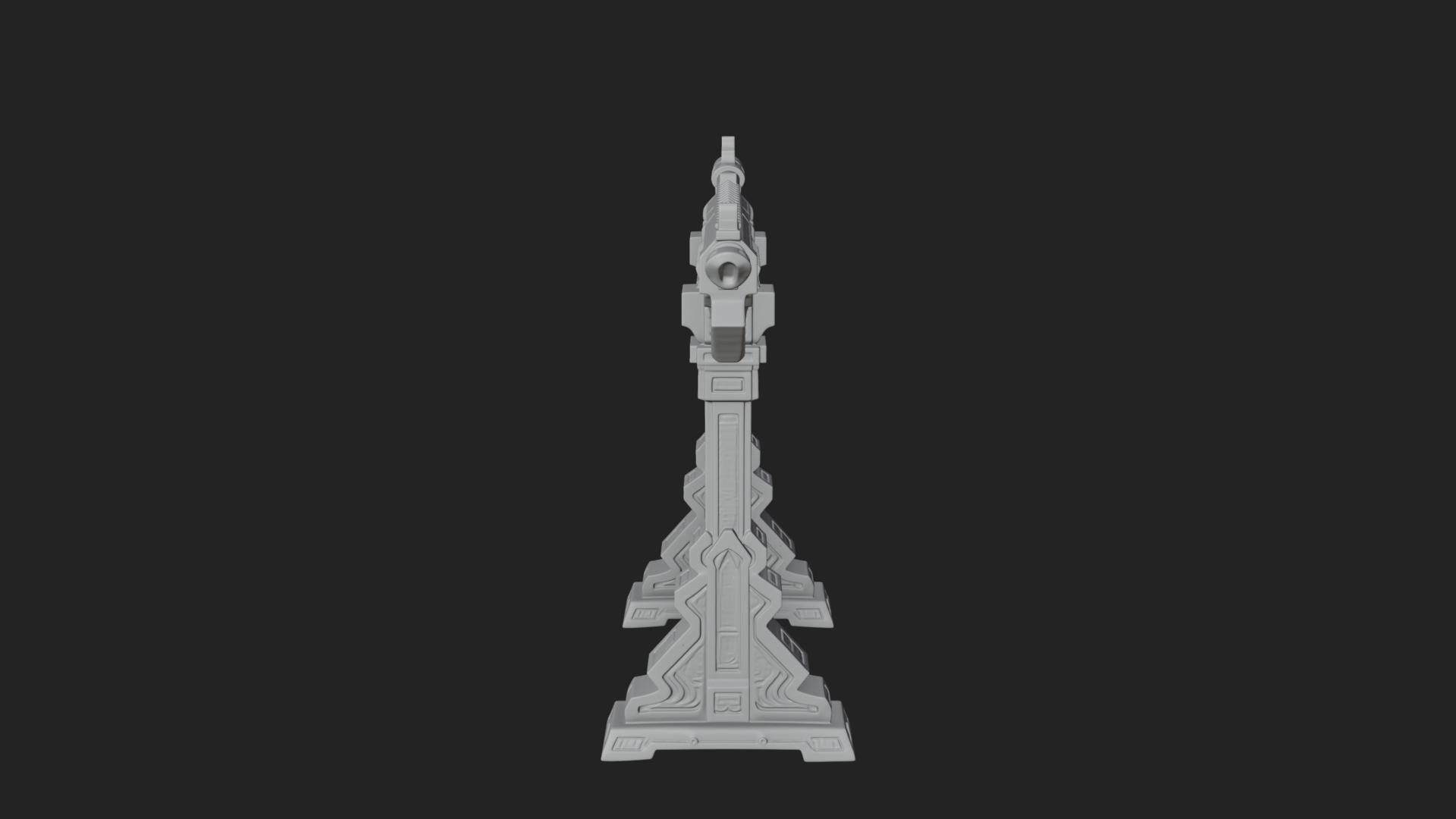 Carved Weapon Display Stand Model Design 1 3D Print Model 3D Model