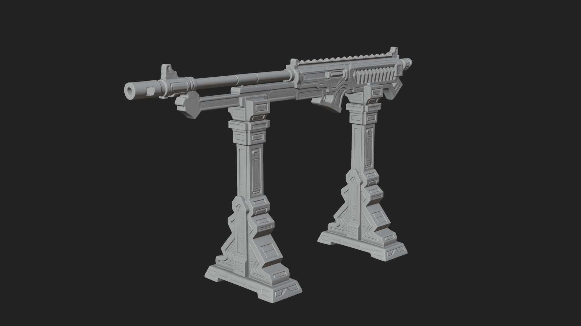 Carved Weapon Display Stand Model Design 1 3D Print Model 3D Model