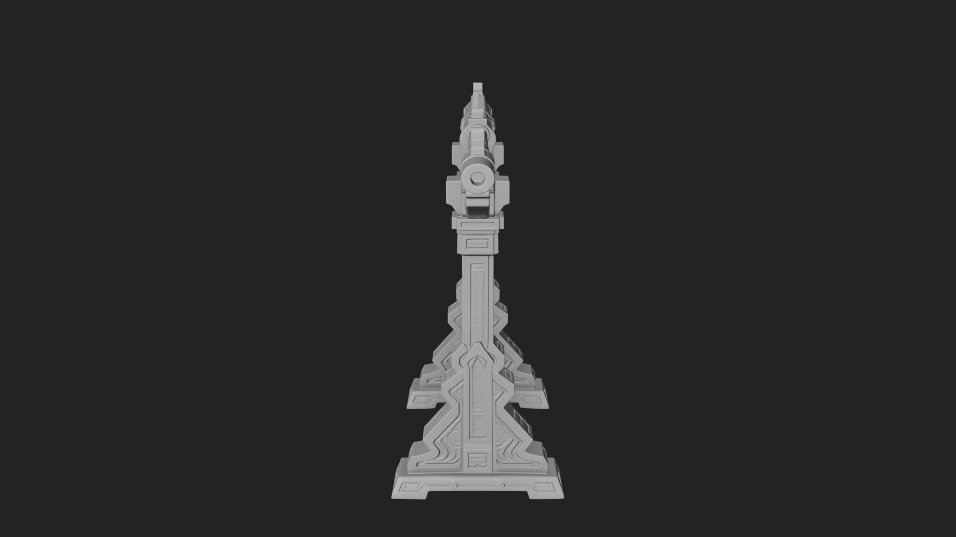 Carved Weapon Display Stand Model Design 1 3D Print Model 3D Model