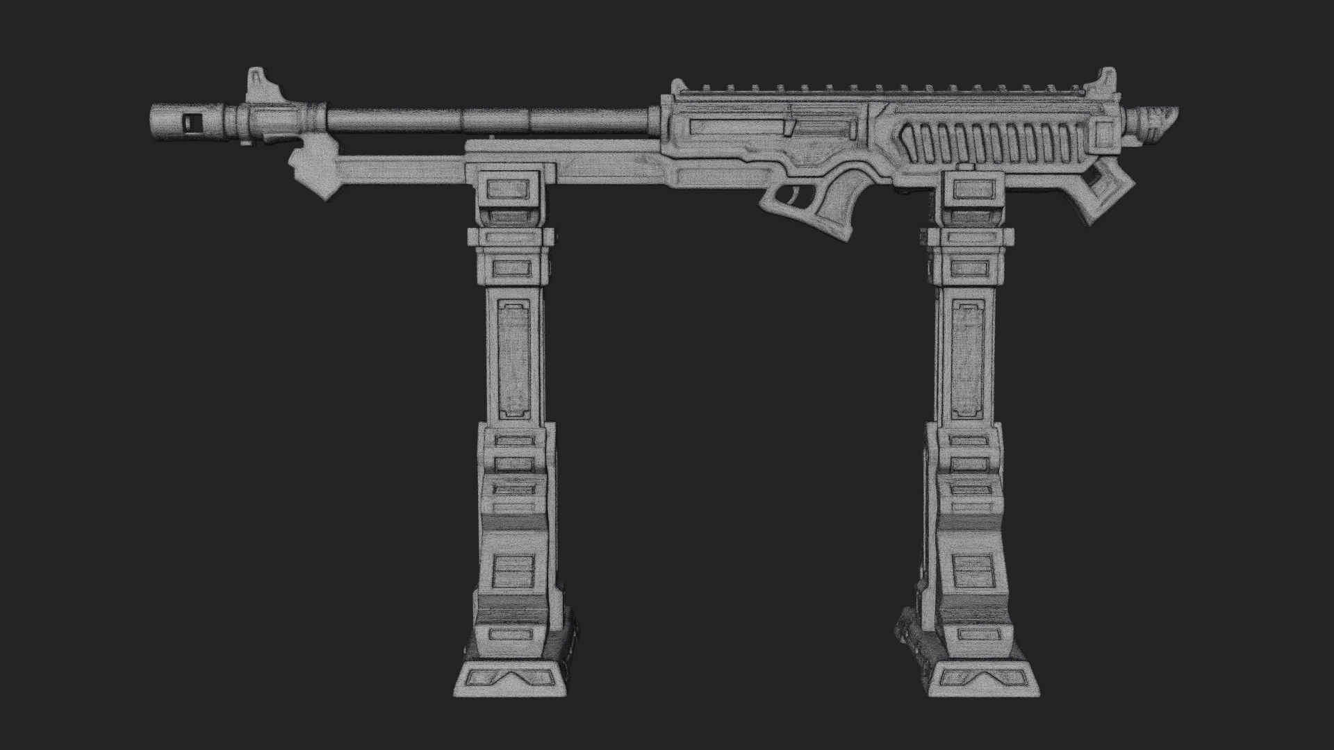Carved Weapon Display Stand Model Design 1 3D Print Model 3D Model