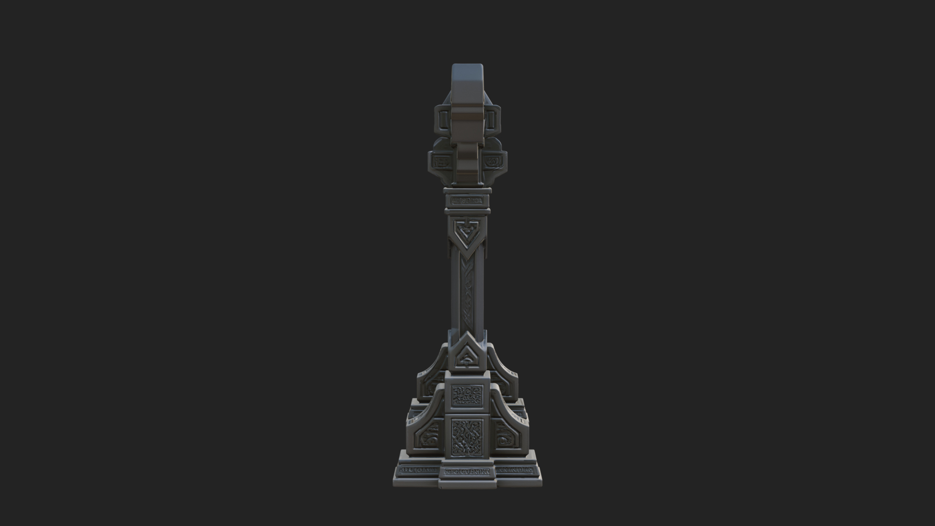 Carved Weapon Display Stand Model Design 2 3D Print Model 3D Model
