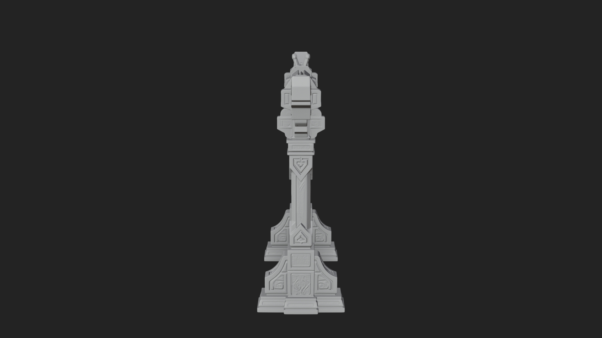 Carved Weapon Display Stand Model Design 2 3D Print Model 3D Model