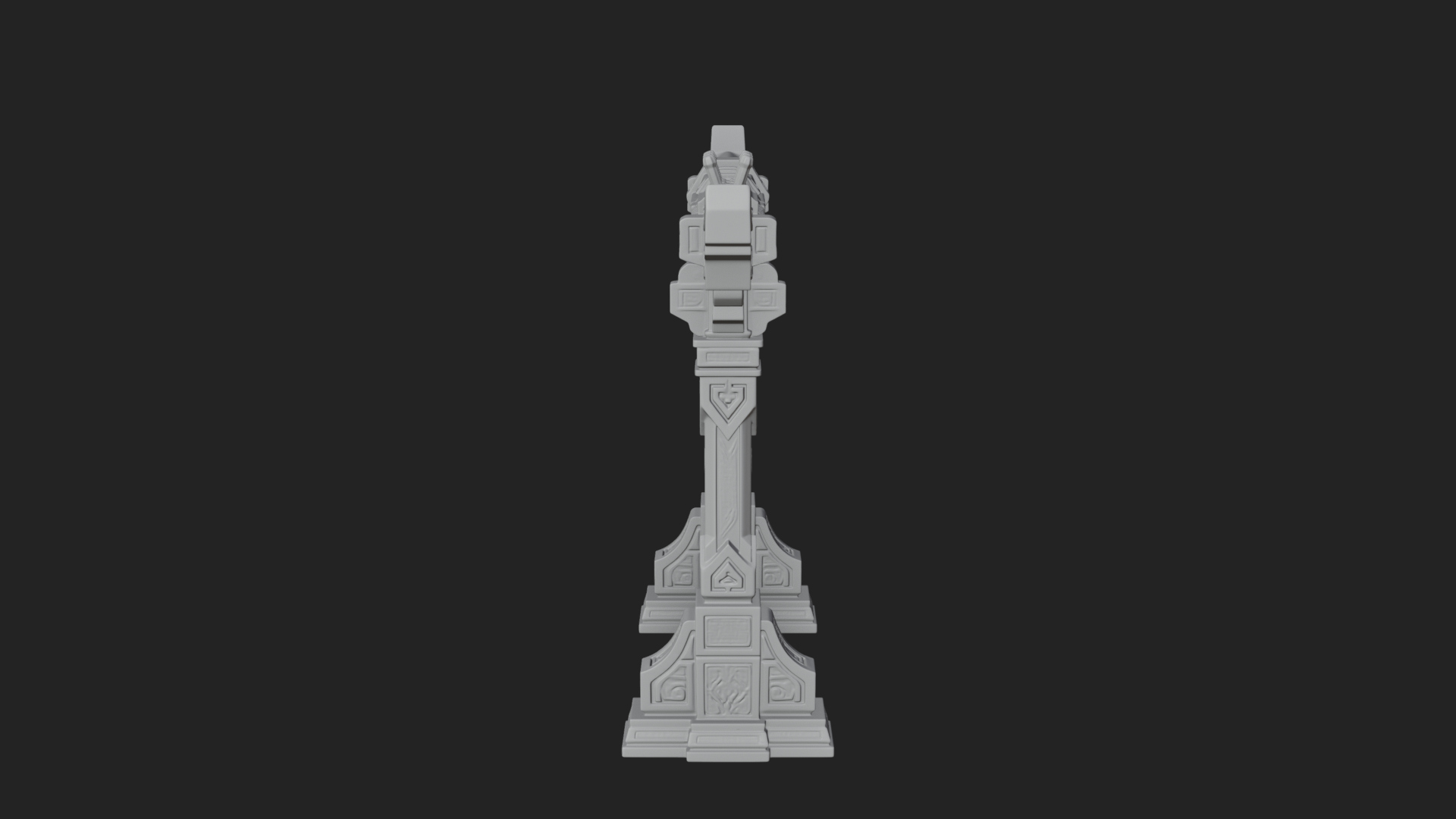 Carved Weapon Display Stand Model Design 2 3D Print Model 3D Model