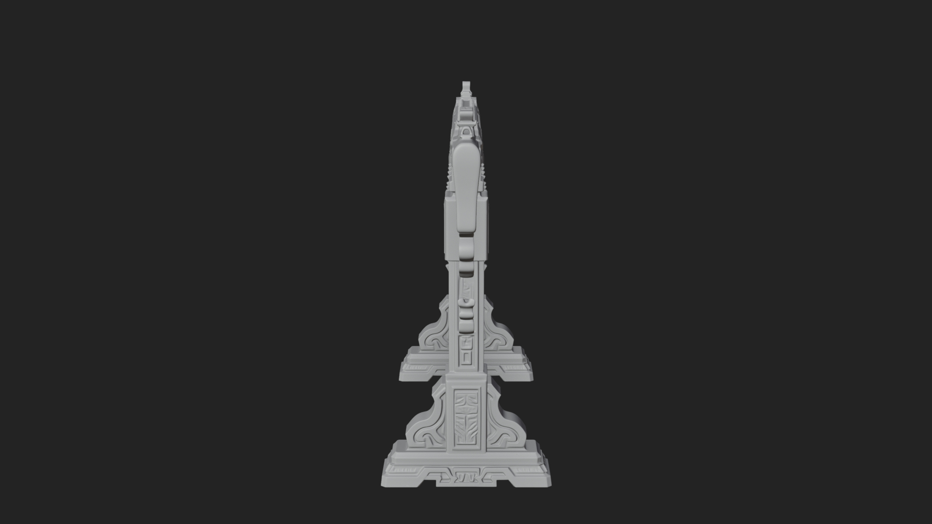 Carved Weapon Display Stand Model Design 3 3D Print Model 3D Model
