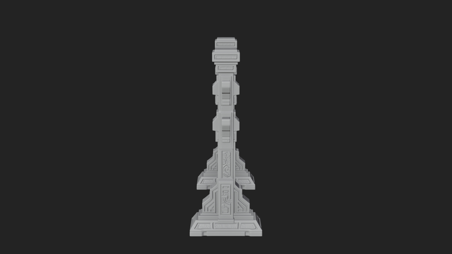 Carved Weapon Display Stand Model Design 4 3D Print Model 3D Model