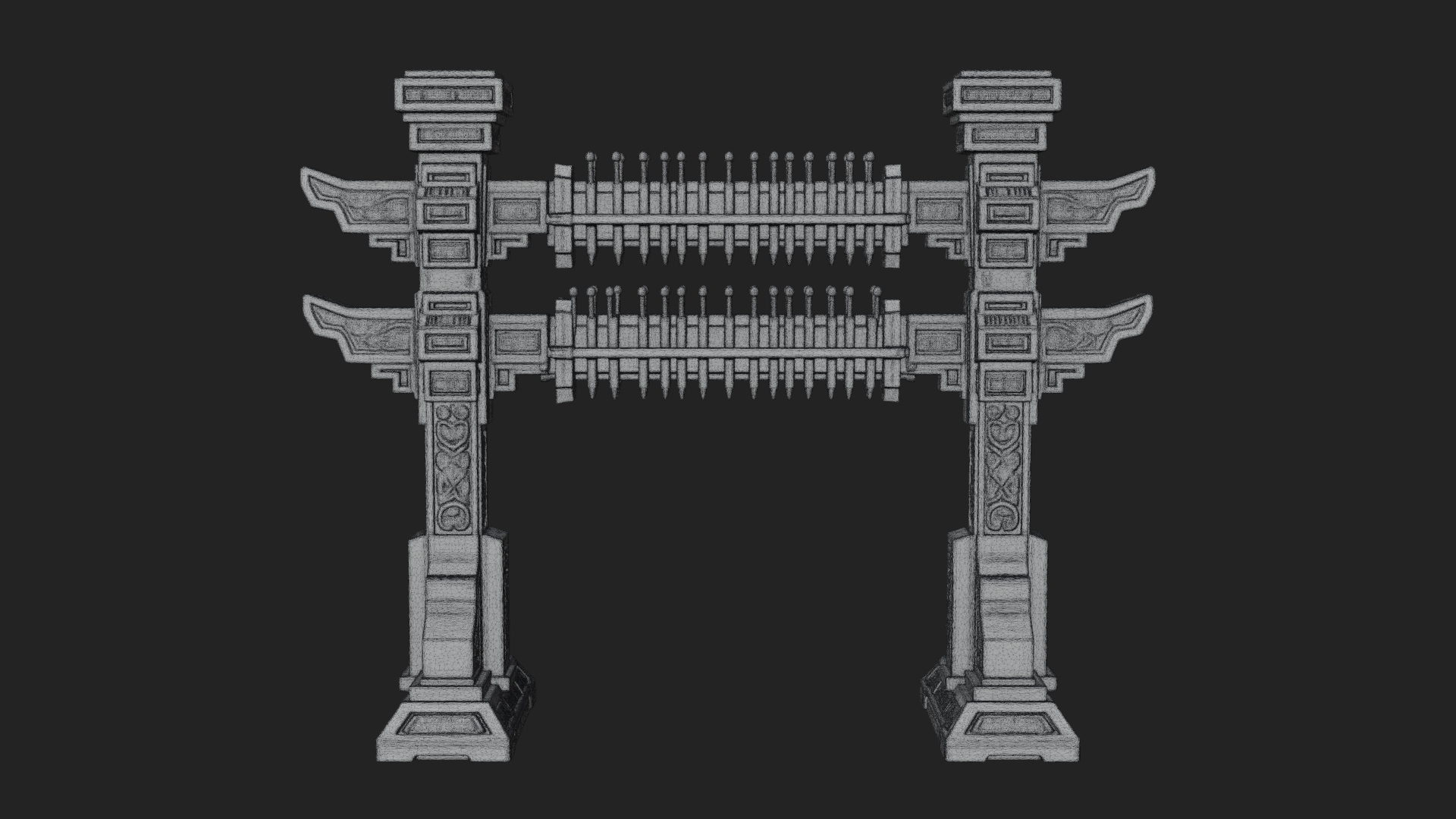 Carved Weapon Display Stand Model Design 4 3D Print Model 3D Model