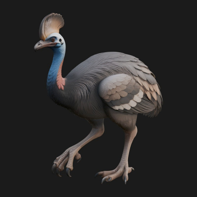 Cassowary Bird Statue Design 1 3D Print Model