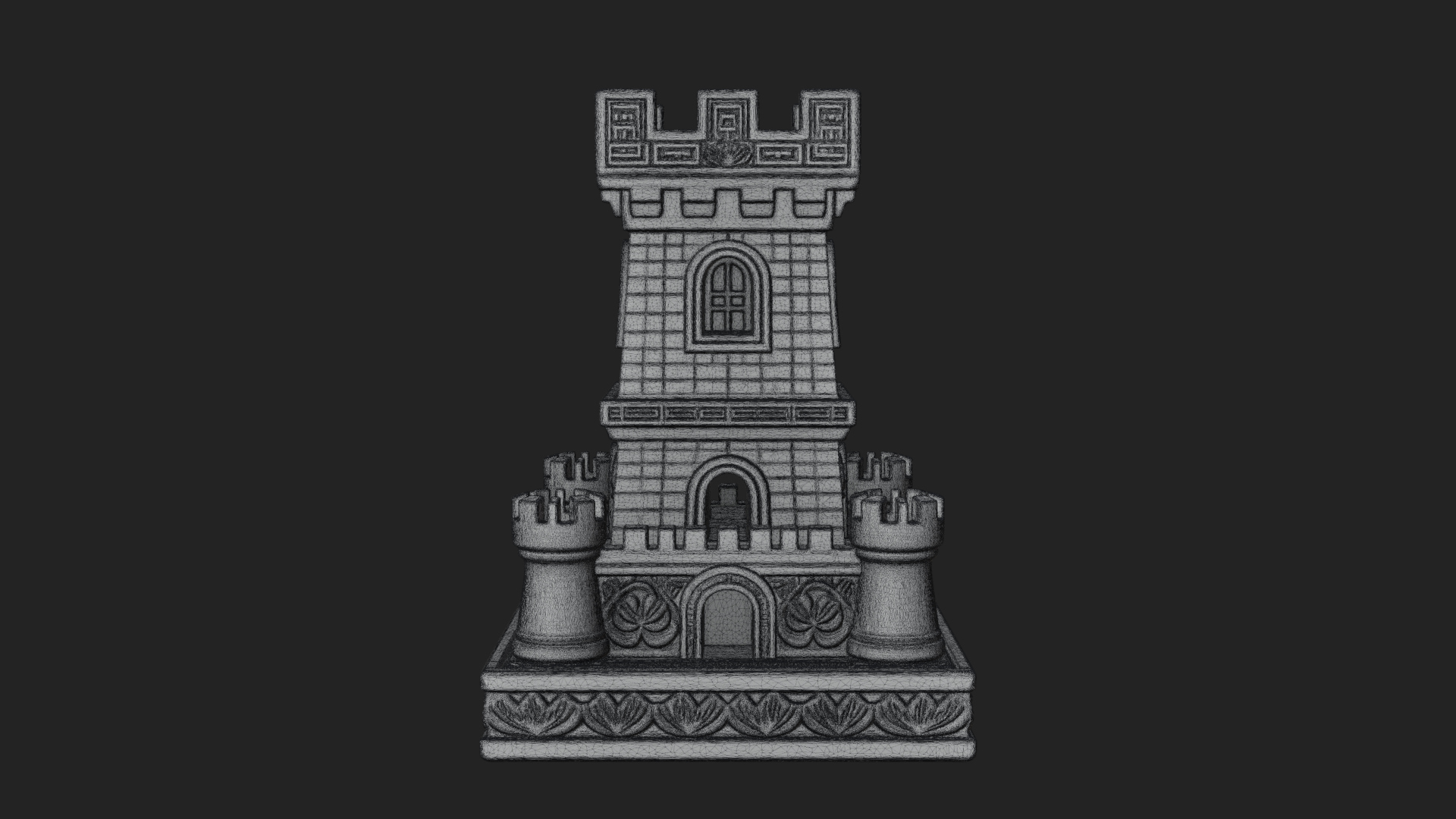Castle Rook Chess Tower Design 1 3D Print Model 3D Model